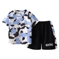 thumbnail image 1 of TSHXS Boys Shorts Set Boys Size 8 Clothes Boys Short Sleeve T-Shirt And Shorts Set, Lightweight & Breathable, 1 of 7