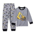 thumbnail image 1 of TSHXS Boys Size 8 Pajamas Toddler Boy Pajamas 3T Boys' Cotton Long Sleeve Top And Pants,2 Piece Pajama Set 4-5 Years Dark Gray, 1 of 3