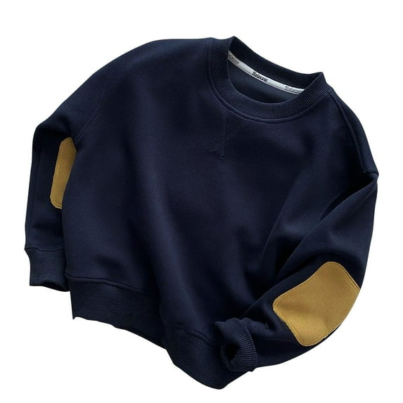 TSHXS Boys Sweater 5T Boys Clothes Toddler Boys Clothes Print Round Neck Sweatshirt-Little Boy Fall Long Sleeve Top Blue 7-9 Years