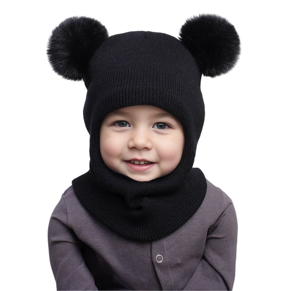 TSHXS Boys Winter Hat Kids Baseball Cap Baseball Cap For Kids-Adjustable Cotton Golf Toddler Hat For Boys & Girls Black