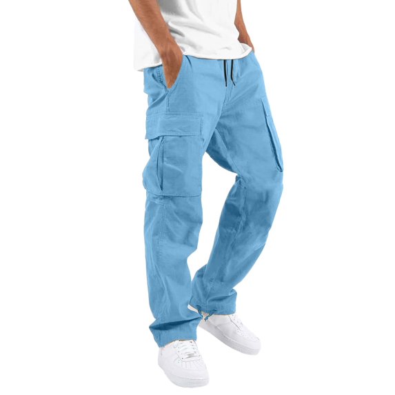 TSHXS Cargo Sweatpants For Men Elastic Pants For Men Men'S Open Bottom Sweatpants With Pockets, Relaxed Fit,Breathable XXL