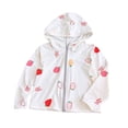 thumbnail image 1 of TSHXS Girls Clothes Toddler Girls Astronaut Star Print Hooded Sun Protection Jacket Thin Breathable Beach Outdoor Travel Coat(6-7 Years,Light Pink), 1 of 4