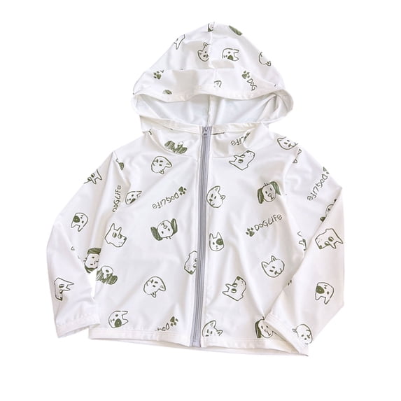 TSHXS Jackets For Girls Toddler Girls Astronaut Star Print Hooded Sun Protection Jacket Thin Breathable Beach Outdoor Travel Coat(8-9 Years,Purple)