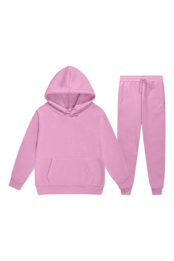 Kids Track Suits Boys Girls Sweat Suit Girls Boys 2 Piece Tracksuit Athletic Sweatsuits Sets Hooded Sweatshirt And Jogger Sweatpants Clothing Sets For Kids 4-5 Years