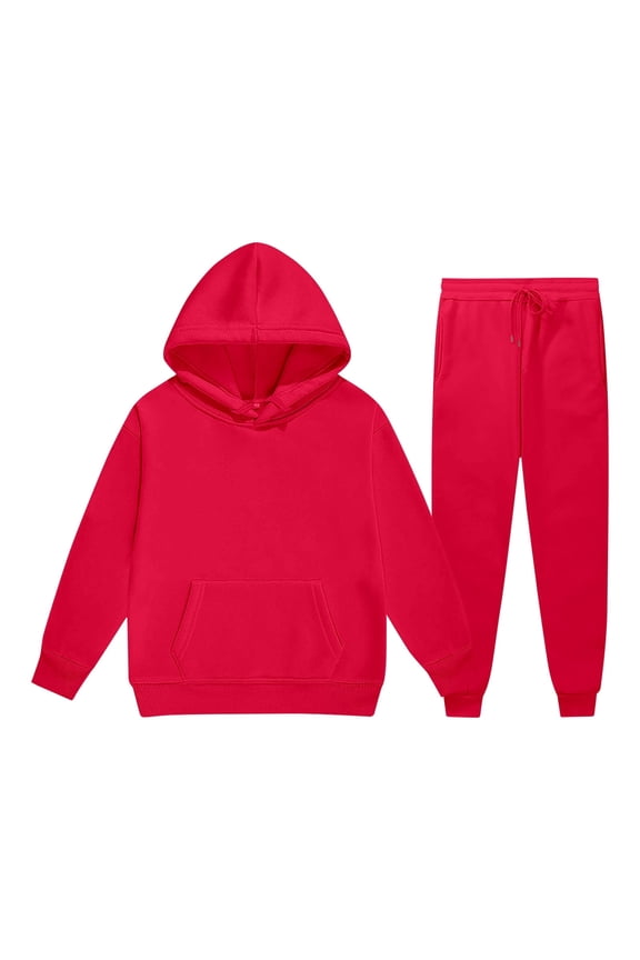 Kids Tracksuit Girls Sweat Suit 2 Piece Outfit Boys Pullover Hoodies Sweatshirt Suit For Kids Tracksuit Set 8-9 Years