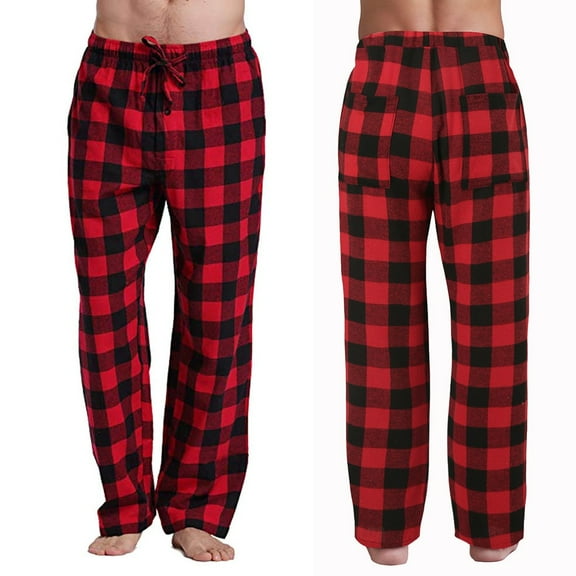 TSHXS Men'S Pajama Bottoms Mens Christmas Pajamas Mens Pj Pajama Pants Bottoms Fleece Lounge Pants Sleepwear Plaid Pjs With Pockets M