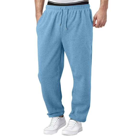 TSHXS Mens Joggers Grey Sweatpants Men Men'S Open Bottom Sweatpants With Pockets, Relaxed Fit,Breathable L