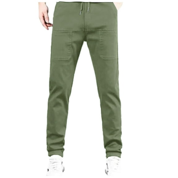TSHXS Mens Sweatpants Hiking Pants Men Men'S Casual Cargo Sweatpants Waist Drawstring Joggers Hiking Pants For Men With Pockets M