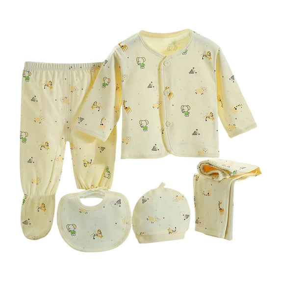 TSHXS Clothes Winter Clothes Unisex Boy Girl Layette Sets New Born Boy Girl Clothes Yellow