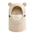 thumbnail image 1 of TSHXS Newborn Hats Toddler Cute Bear Ear Thermal Balaclava Hood Hat Drawstring Wind Resistant Full Face Neck Cover for Boys Girls, 1 of 9