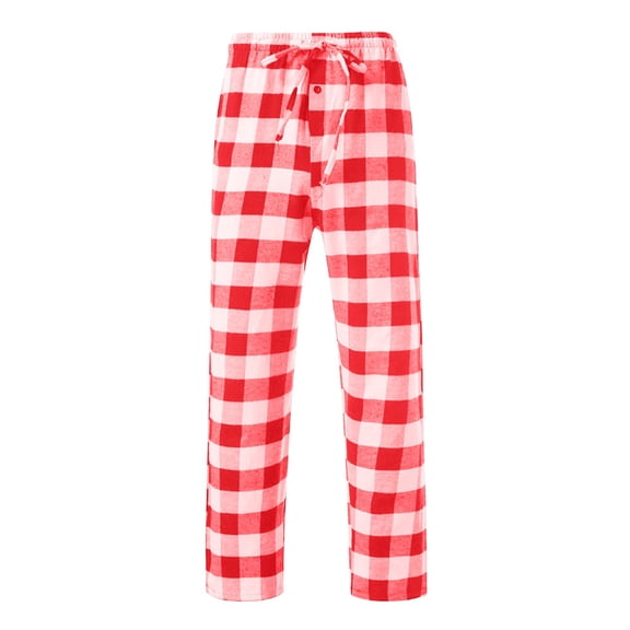 TSHXS Pajama Pants Men Mens Red Pants Mens Pajama Pants Lightweight Plaid Sleep & Lounge Pants, Pj Bottoms With Pockets M
