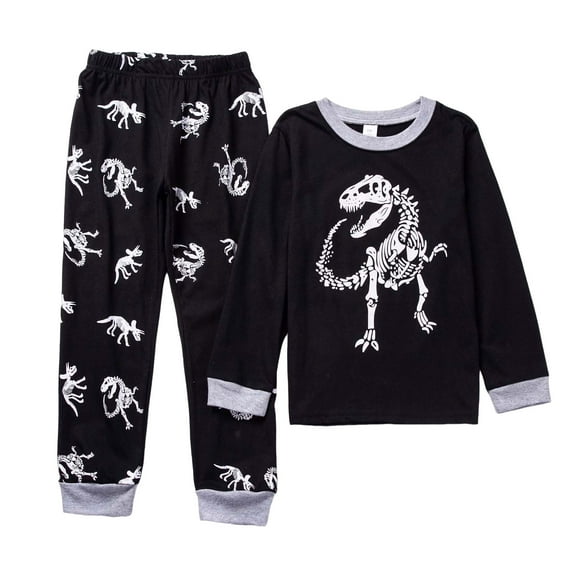 TSHXS Pjs For Boys Toddler Boy Pajamas 3T Kids & Toddler Boys 2 Piece Pjs Set Cotton Sleepwear 6-7 Years Black