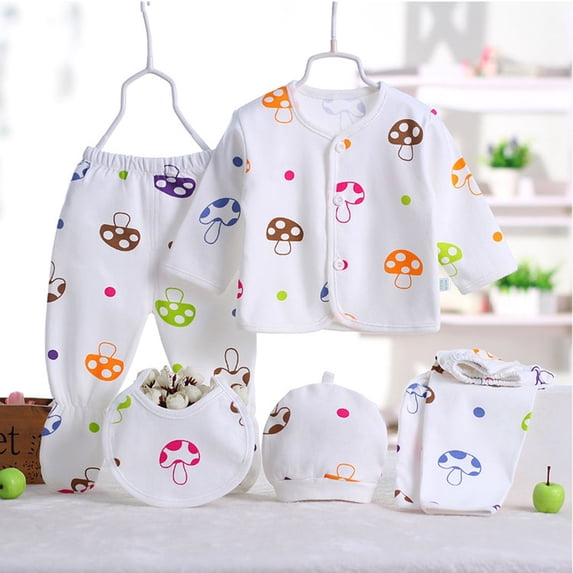 TSHXS Ropa De Bebe NiñA Newborn Baby Clothes Set Soft Cotton Infant Outfit for Safe Wear(0-3 Months,D)