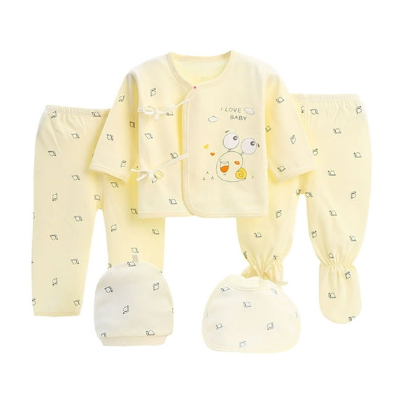 TSHXS Ropa De Bebe NiÃ±O 0 A 3 Meses Varon Preemie Clothes Girl Boy Girl Clothes Unisex Romper Pants Set Hat Outfits Toddler Yellow
