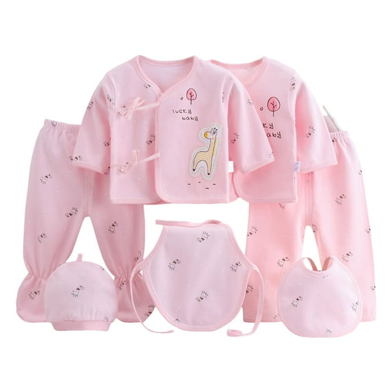 TSHXS Ropa De Bebe NiñO Clothes For Boys Boy Girl Clothes Unisex Romper Pants Set Hat Outfits Toddler Pink
