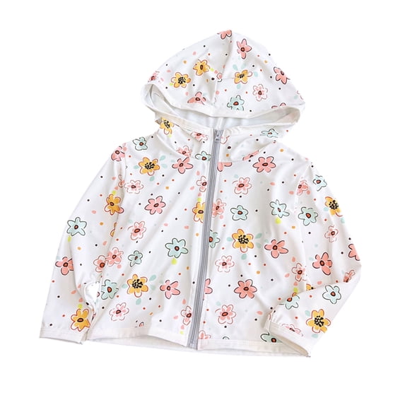 TSHXS Toddler Rain Jacket Toddler Girls Astronaut Star Print Hooded Sun Protection Jacket Thin Breathable Beach Outdoor Travel Coat(18-24 Months,Dark Purple)
