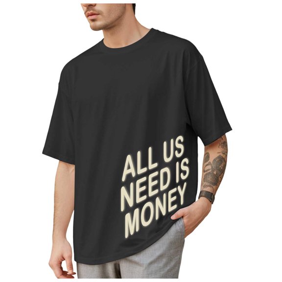 TSHXS White Tee Shirt Men Black Shirts For Men Mens Lightweight T-Shirt, Crewneck T-Shirts For Men, Blend Tee