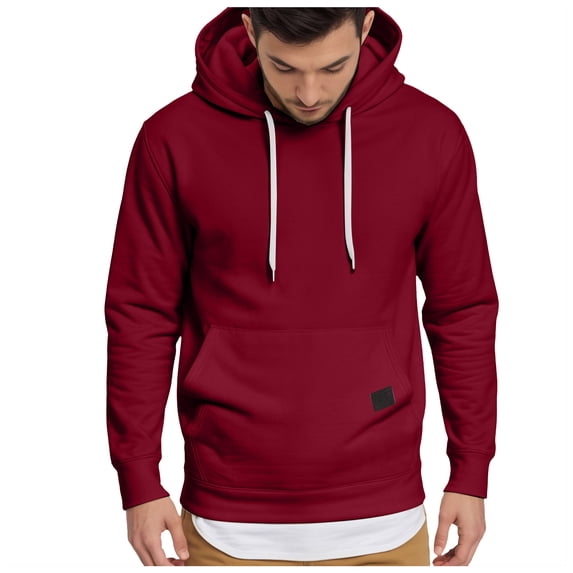 TSHXS Winter Clothes For Men Mens Fall Clothes Men'S Hoodies Pullover Hooded Sweatshirt Midweight Athletic Hoodie For Men Long Sleeve Sweat Shirt With Pocket M