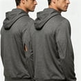 thumbnail image 1 of TSHXS Zip Up Hoodie for Men Long Sleeve Hooded Sweatshirt with Side Zipper Cutout Outerwear, 1 of 9