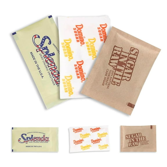TSHomeGoods Sugar Packets, Brown Sugar, Splenda, Good For Travel,For Everyday, (250 Pack)