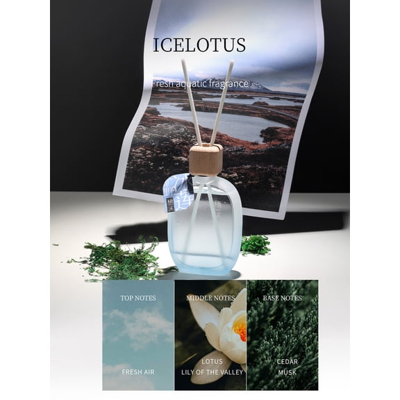 TSICY Vigour Series Bubbly Reed Diffuser-Home & Office Decor Aromatherapy Diffuser Oil Gift Set-Musk(3.71 Fluid Ounces)-Vetiver, Musk (Cedre)