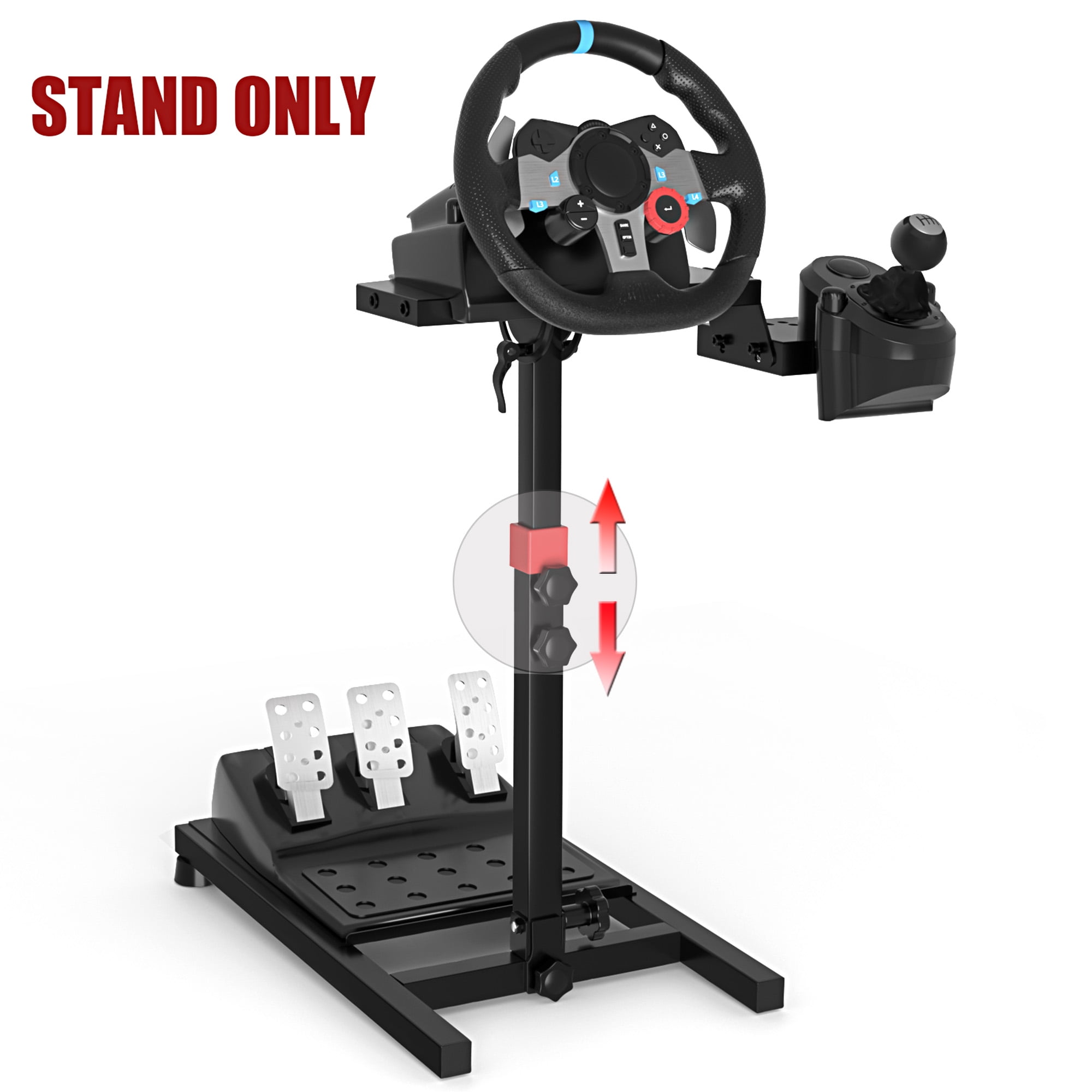 Racing Wheel Stand, Height Adjustable & Foldable Steering Wheal Stand  Compatible with Logitech G25,G27,G29,G920 Gaming Cockpit