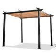 thumbnail image 1 of TSKER Outdoor Retractable Pergola with Weather-Resistant Canopy Aluminum Garden Pergola Patio Grill Gazebo for Courtyard, 1 of 5