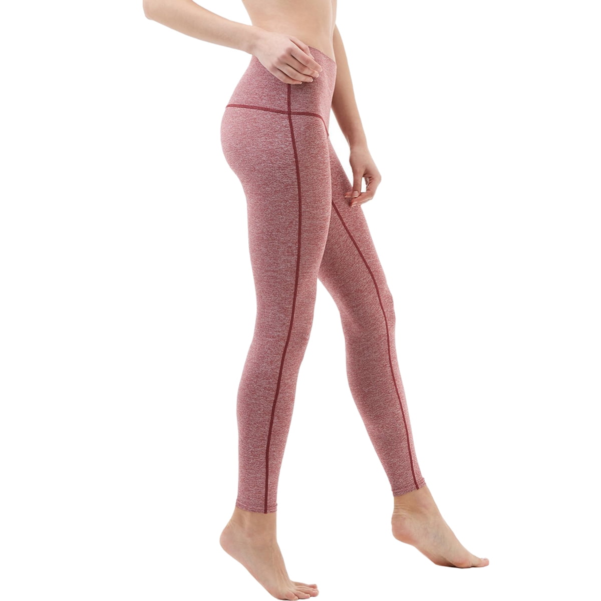 TSLA Tesla FYP42 Women's Tummy Control Yoga Pants - XS - Space Dye/Red