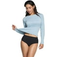 thumbnail image 1 of TSLA Women's UPF 50+ Long Sleeve Rash Guard Swim Shirts, UV Protection Sun Shirts, Regular-Fit Quick Dry Water Shirts, Sun Block Long Light Mint, Large, 1 of 7
