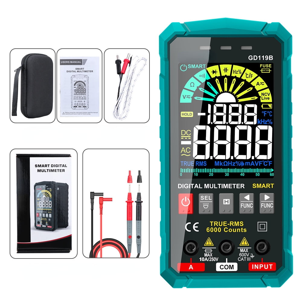 Uei Multimeter Dc Ac Voltmeter Ohm Volt Amp Test Meter Lab Equipment Vintage Lamp Shade Fringe Digital Multimeter Capacitance Multimeters Capacitor Te UYIGAO Portable Auto Digital Multimeter DMM Voltmeter Ammeter