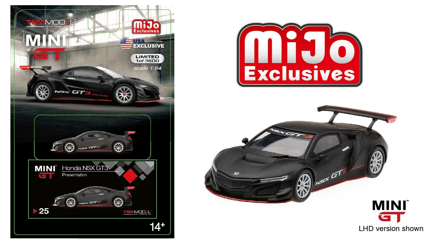 TSM Model Mini GT 1:64 Honda NSX GT3 (Matte Black