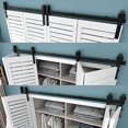 thumbnail image 1 of TSMST 48" Bi-Folding Sliding Barn Door Hardware Kit for 4 Doors, Suitable for Less 11.5" Wide Door,Used for Kitchen, Bathroom, No Doors, 1 of 7