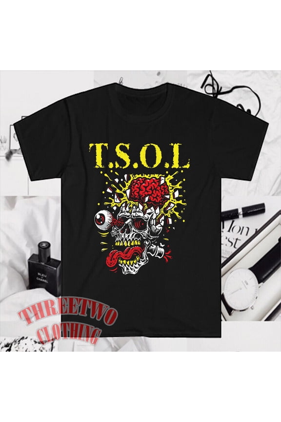 TSOL T.S.O.L Broken Brain Men's Black T-Shirt Size S to 5XL