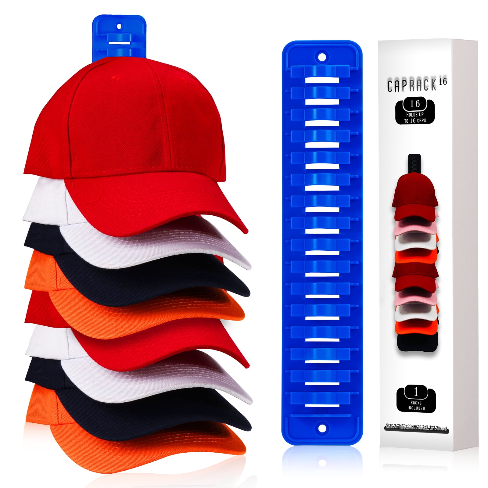TSOMEI Hat Organizer for Baseball Caps Hat Rack for Wall and Door Hat ...