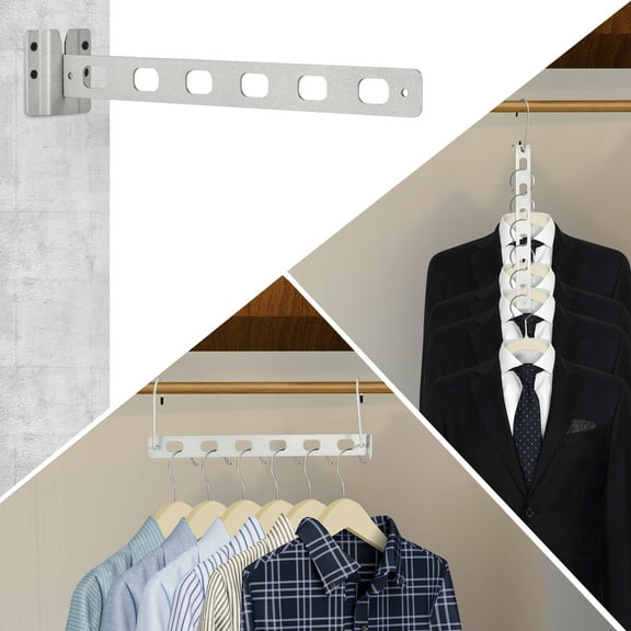 TSOMEI Laundry Hanger Dryer Rack Detachable Stainless Steel Sturdy Dryer Rack Hanging 2 Pack Silver