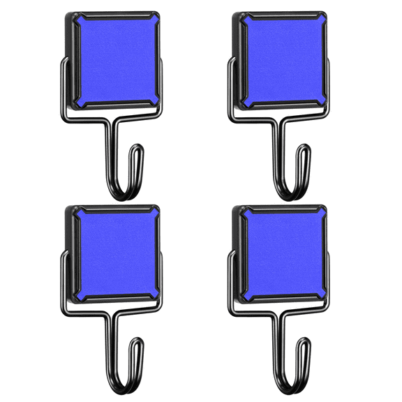 TSOMEI Magnetic Hooks Heavy Duty, 30Lbs Magnetic Hooks for Hanging, 4pcs Fridge Magnet Hooks, Blue