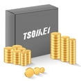 thumbnail image 1 of TSOMEI Strong Magnets Small, Rare Earth Magnets Neodymium Magnets for Whiteboard, Office and Fridge, Round Disc Magnets, 3 Sizes Mighty Magnets, Gold, 1 of 7