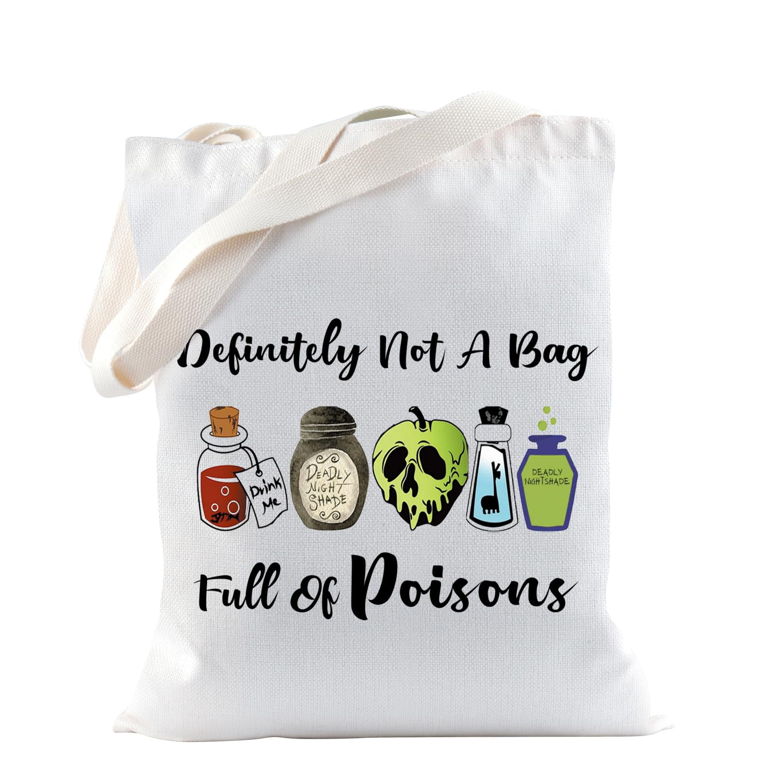 TSOTMO Evil Queen Witchy Gift Poison Apple Tote Bag Witch Poison Gift Poison Villains Inspired Gift Halloween Party Gift Villain Fans Gift Poisons Tote Walmart