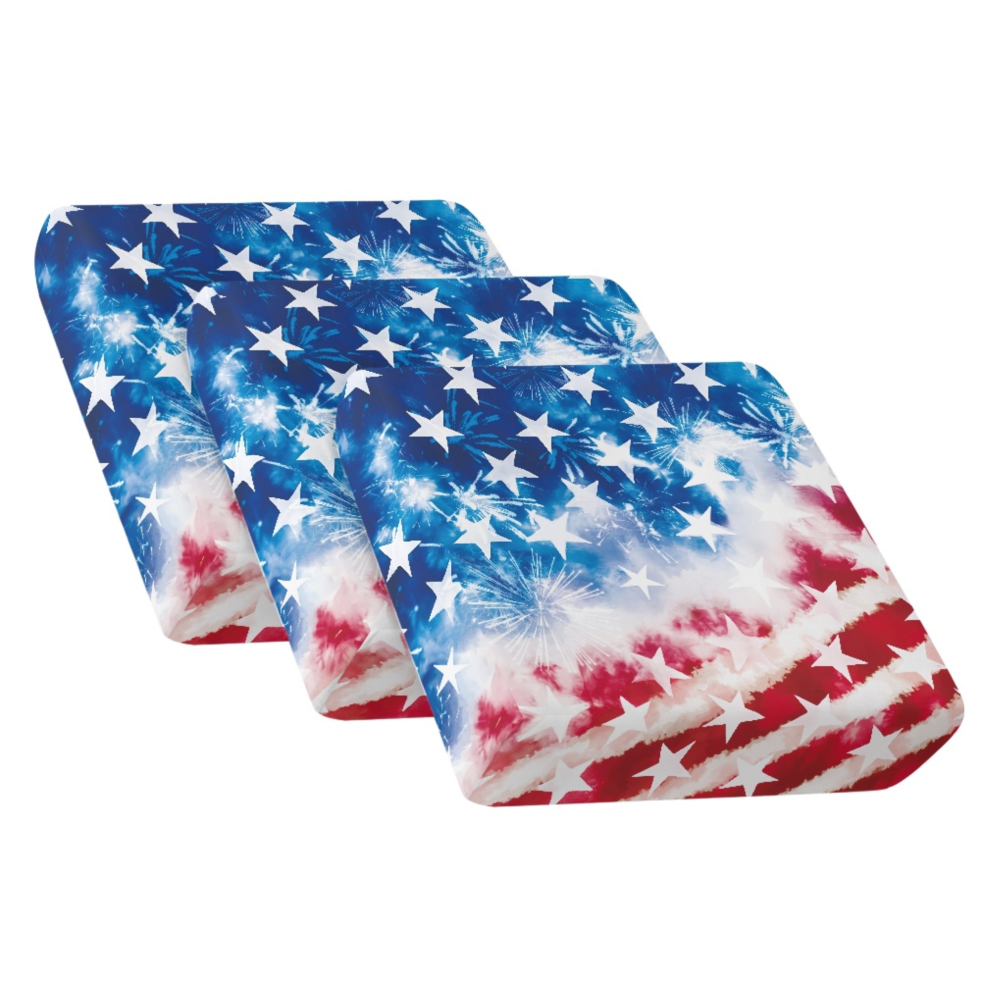 TSOVTHRID American Flag Firework Print Stretch Couch Cushion Cover Cushion Slipcover for Chair Loveseat Sofa Cushions Furniture Protector Sofa Seat Cover for Pets Dogs, 24x24 Inch