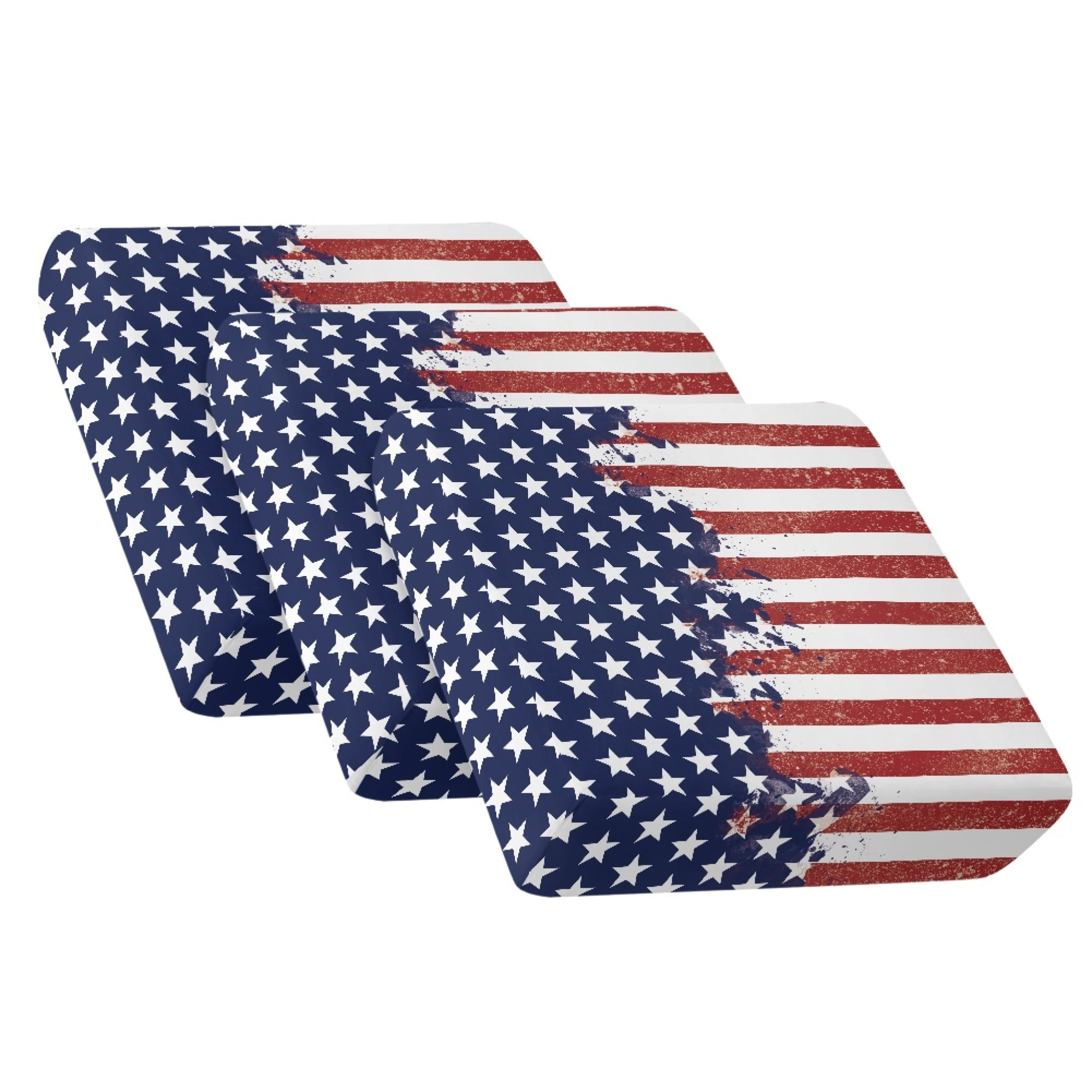 TSOVTHRID American Flag Paint Splatter Print Couch Cushion Covers, Couch Cover Sofa Slipcover for Chair Cushions Washable Sofa Cushion Furniture Protector with Elastic Bottom, 24x24 Inch