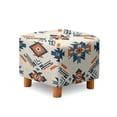 thumbnail image 1 of TSOVTHRID Aztec Tribal Geometric Print Ottoman Cover Square Stretch Ottoman Slipcovers Soft Storage Foot Rest Cover with Nonslip Elastic Bottom for Living Room Decor, 1 of 7