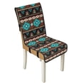 thumbnail image 1 of TSOVTHRID Aztec Tribal Geometric Stripe Print Dining Chair Covers Quilted Removable Upholstered Chair Slipcovers Stretch Scratch Resistant Anti-Slip Seat Cushion Slipcovers, Set of 1, 1 of 7
