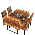 thumbnail image 1 of TSOVTHRID Aztec Tribal Hummingbird Sunflower Print 5 Pcs Tablecloth Chair Covers Set Removable Washable Table Cover with Stretch Seat Slip Covers for Home Hotel Dining Room Banquet Party Decor, 1 of 7