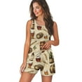 thumbnail image 1 of TSOVTHRID Beer Barrels Wheat Print Women's Pajama Sets Tank Lounge Set Soft Sleeveless Sleepwear with Short Pants Pjs Sets, Size S, 1 of 7