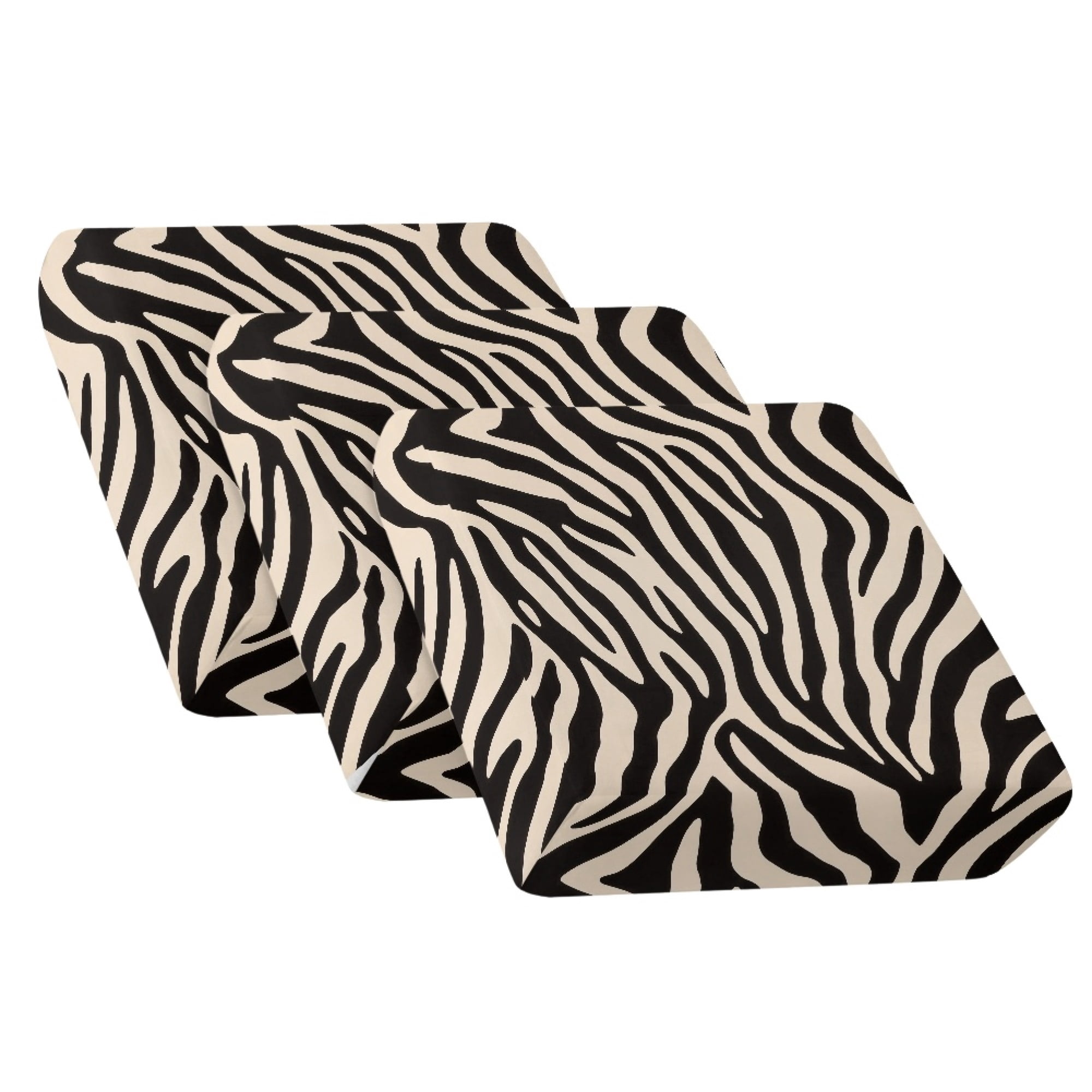 TSOVTHRID Beige Zebra Stripe Print Couch Cushion Covers Stretch Sofa Seat Slipcovers Sets Anti Slip Couches Furniture Protector for Armchair Loveseat, Machine Washable, 24x24 Inch