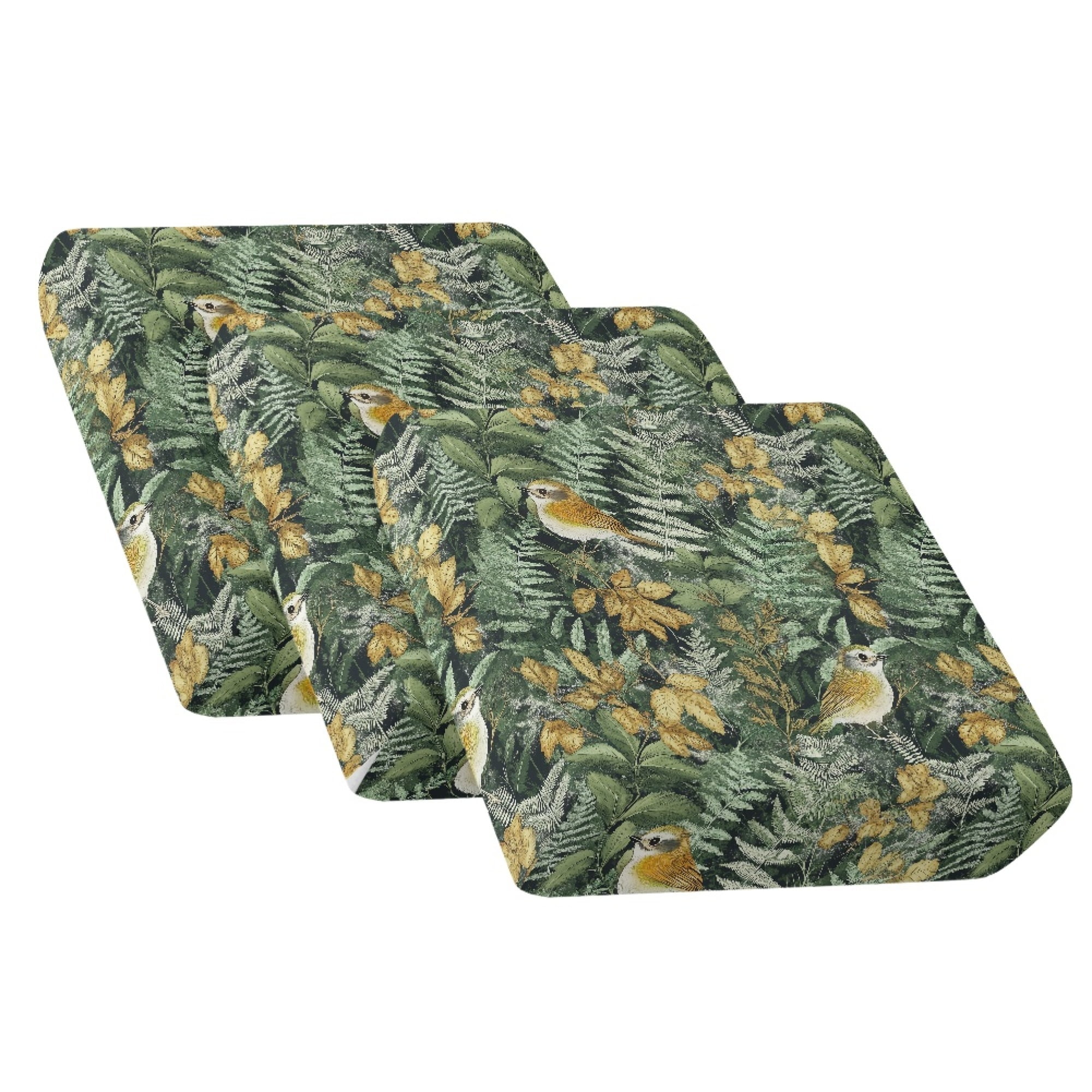 TSOVTHRID Bird Forest Camo Pattern Non Slip Couch Cover 3 Pieces Couch Cushion Covers Soft Stretch Sofa Slipcovers Luxury Sofa Cushion Furniture Protector Machine Washable, 24x24 Inch