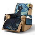 thumbnail image 1 of TSOVTHRID Black Cat Starry Night Print Recliner Chair Covers Recliner Slipcover Non-Slip Dog Chair Cover Washable Lazy Boy Recliner Cover Furniture Protector with Elastic Strap, 1 of 7
