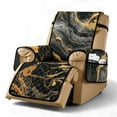 thumbnail image 1 of TSOVTHRID Black Golden Marble Texture Print Recliner Chair Covers Non-Slip Recliner Cover Dog Chair Cover Furniture Protector with Pocket, Elastic Strap Washable Slipcover for Dogs, Pets, 1 of 7