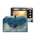 thumbnail image 1 of TSOVTHRID Blue Golden Marble Texture Print Microwave Oven Cover Dustproof Microwave Oven Cloth Cover Heat-Resistant Small Appliance Covers Case Protection Protector, 20.9"W x 15.7"D x 12.4"H, L, 1 of 7