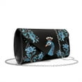 thumbnail image 1 of TSOVTHRID Blue Peacock Floral Print Women's Evening Bag Formal Clutch Purse Party Handbags with Chain Elegant PU Leather Crossbody Clutch Bag for Wedding Cocktail Prom, Black, 1 of 7